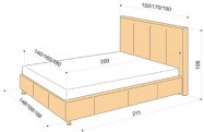 Кровать Cornelia 180 с подъёмным механизмом