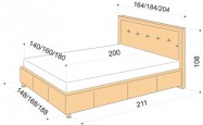 Кровать Penelopa 140 с подъёмным механизмом